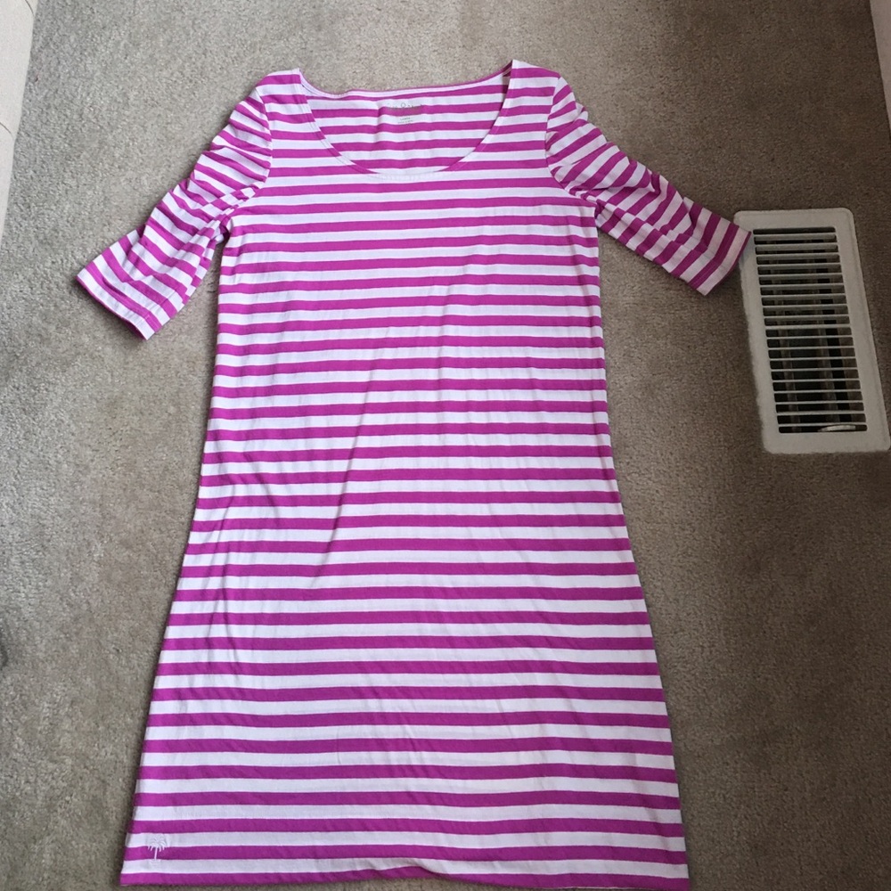 Lilly Pulitzer Pink and White Striped Dress